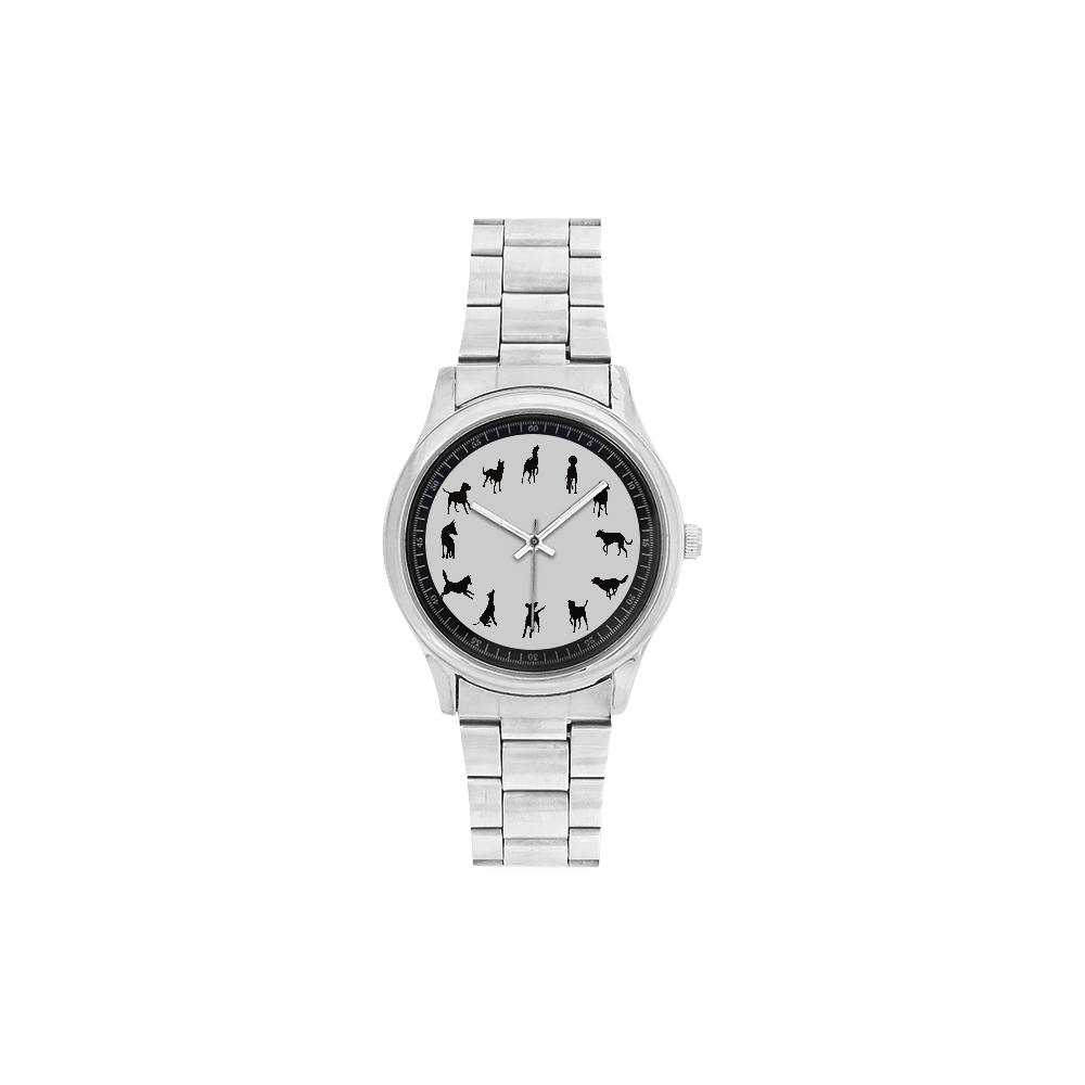 Conceptual Dog Men's Stainless Steel Watch(Model 104)