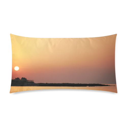 Sunset on the Beach Custom Rectangle Pillow Case 20"x36" (one side)