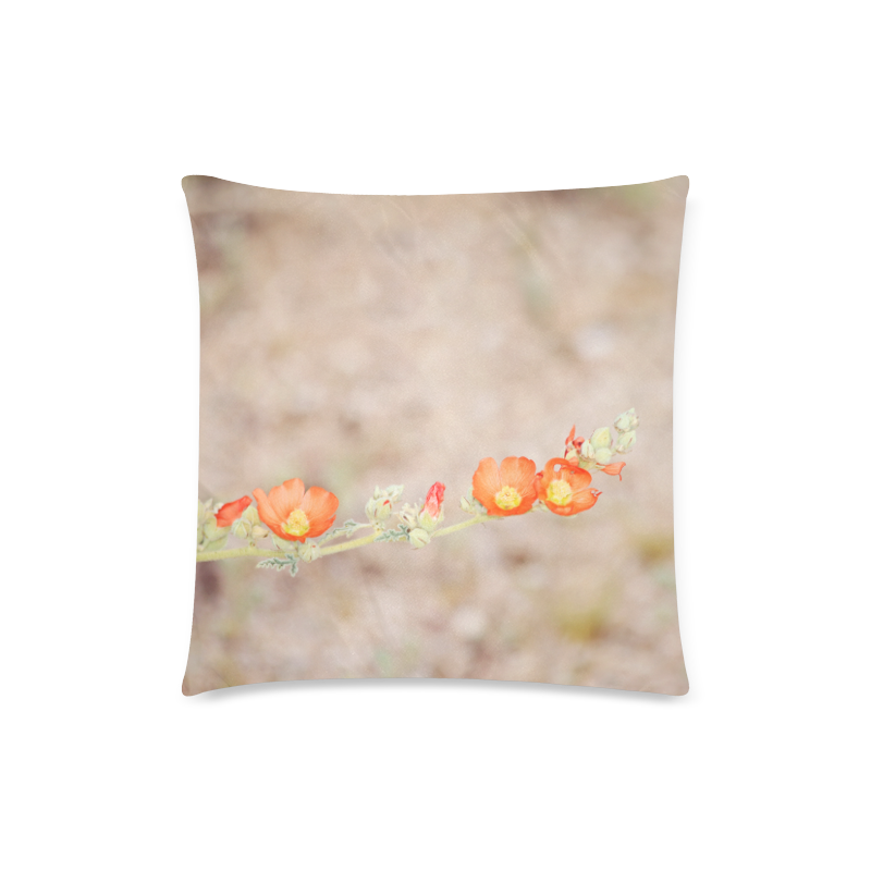 Desert Wild Flowers 1 Custom Zippered Pillow Case 18"x18"(Twin Sides)