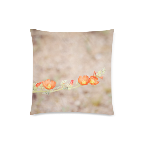 Desert Wild Flowers 1 Custom Zippered Pillow Case 18"x18"(Twin Sides)