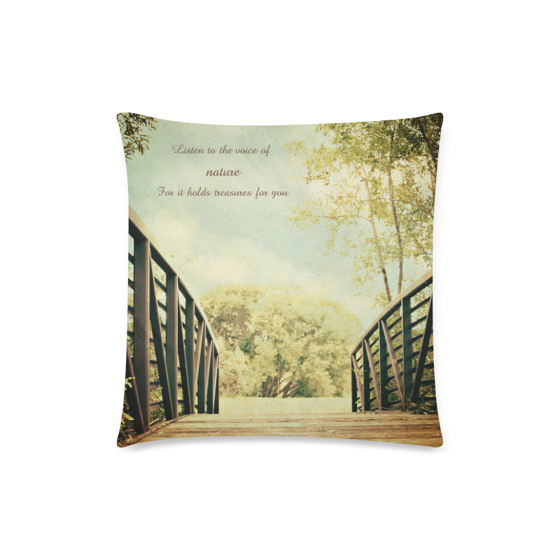 Nature Custom Zippered Pillow Case 18"x18"(Twin Sides)