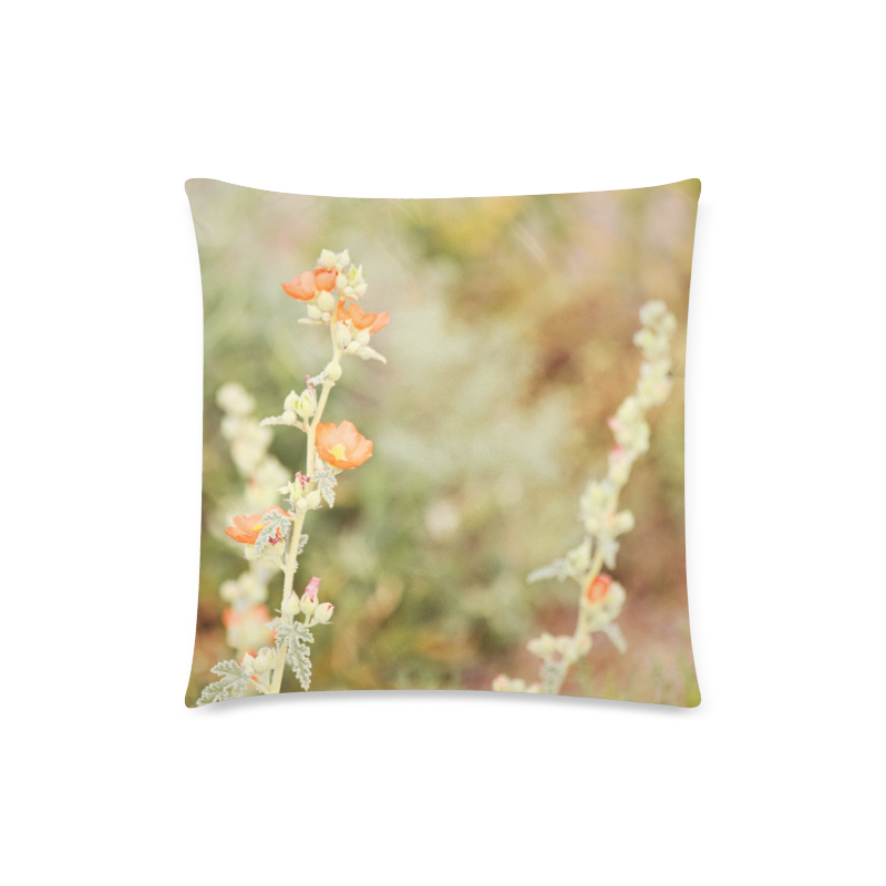 Desert Wild Flowers 3 Custom Zippered Pillow Case 18"x18"(Twin Sides)