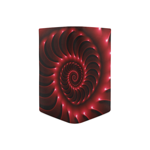 Glossy Red Spiral Women's Leather Wallet (Model 1611)