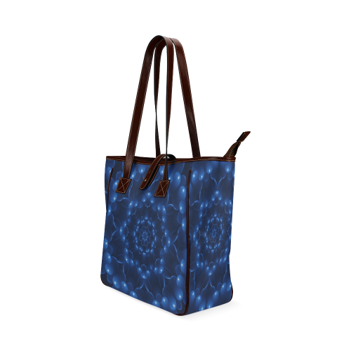 Blue Glossy Spiral Classic Tote Bag (Model 1644)