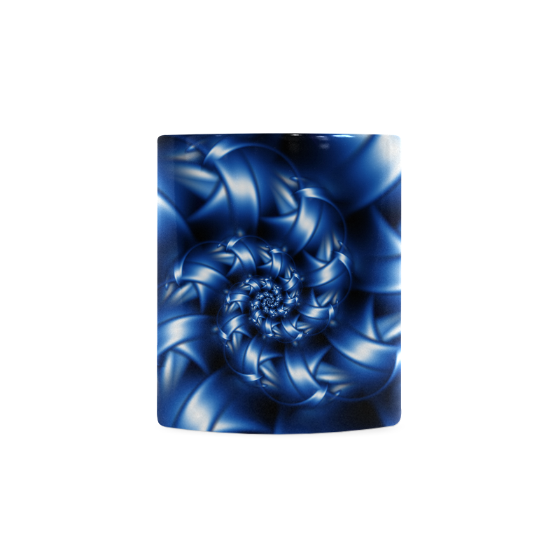 Glossy Blue Spiral White Mug(11OZ)