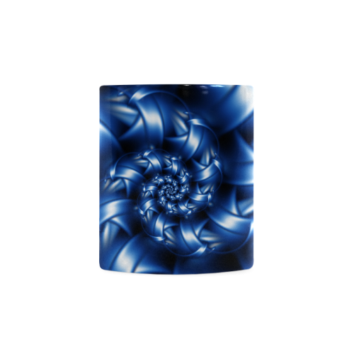 Glossy Blue Spiral White Mug(11OZ)