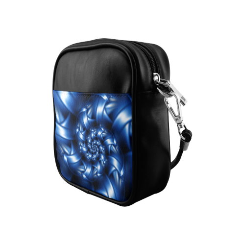 Glossy Blue Spiral Sling Bag (Model 1627)