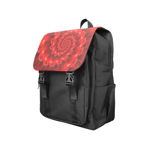 Red Glossy Spiral Casual Shoulders Backpack (Model 1623)