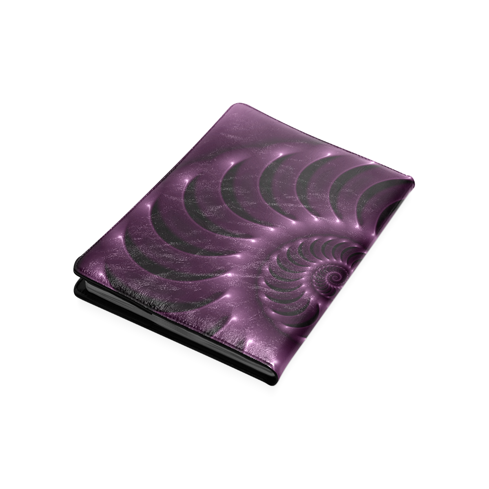 Plum Purple Glossy Spiral Custom NoteBook B5