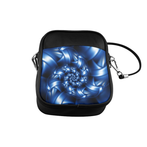 Glossy Blue Spiral Sling Bag (Model 1627)