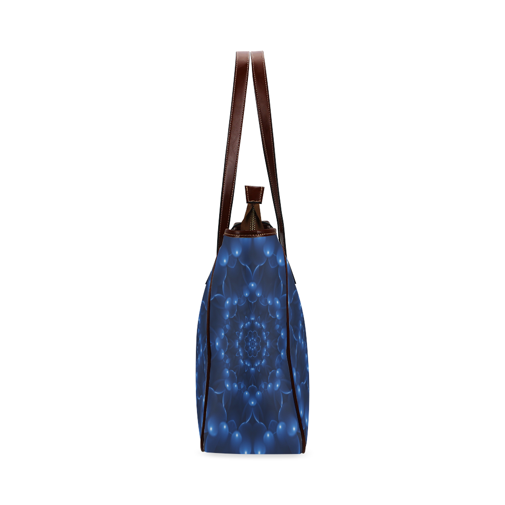 Blue Glossy Spiral Classic Tote Bag (Model 1644)