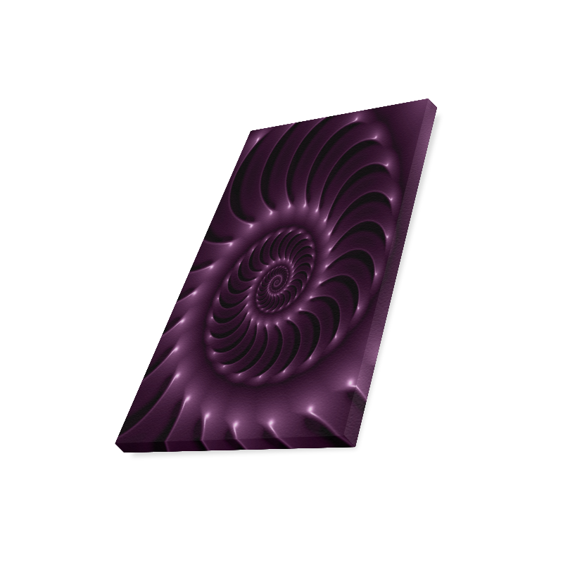 Glossy Purple Spiral Canvas Print 16"x20"