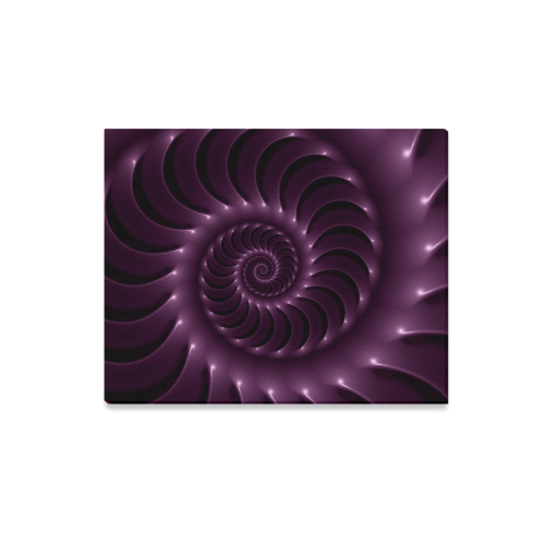 Glossy Purple Spiral Canvas Print 20"x16"