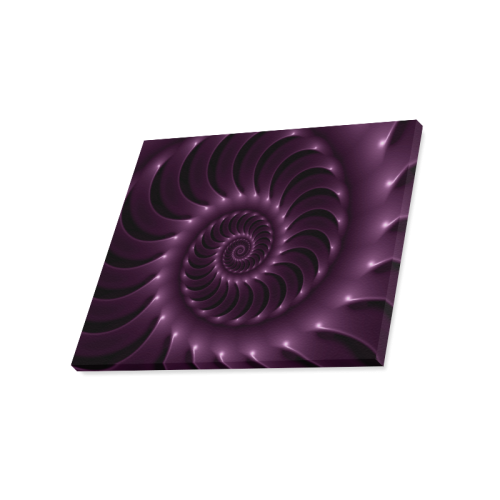 Glossy Purple Spiral Canvas Print 20"x16"