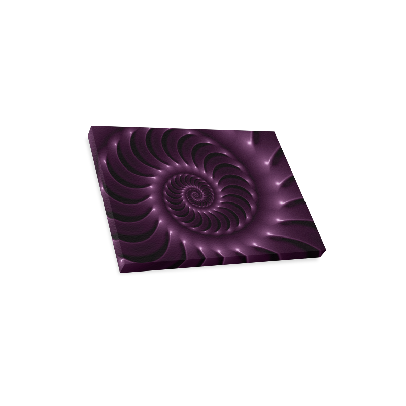 Glossy Purple Spiral Canvas Print 16"x12"