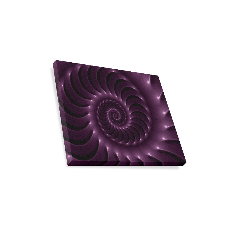 Glossy Purple Spiral Canvas Print 14"x11"