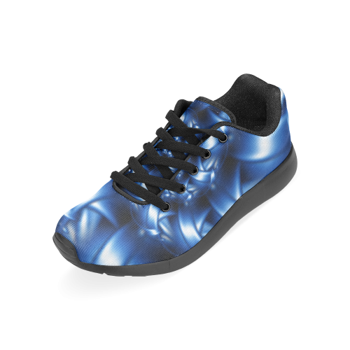 Glossy Blue Spiral Men’s Running Shoes (Model 020)