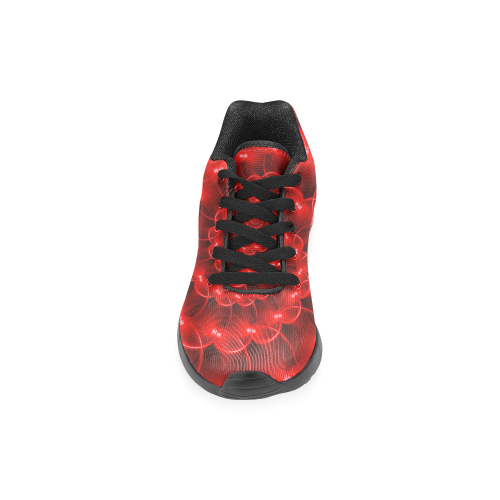 Glossy Red Spiral Men’s Running Shoes (Model 020)