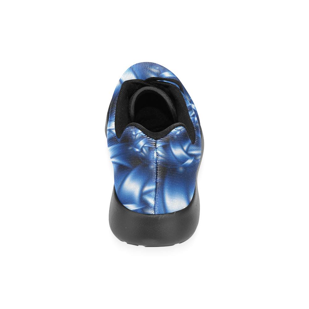 Glossy Blue Spiral Men’s Running Shoes (Model 020)