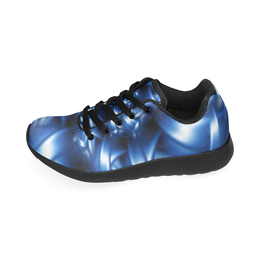 Glossy Blue Spiral Men’s Running Shoes (Model 020)