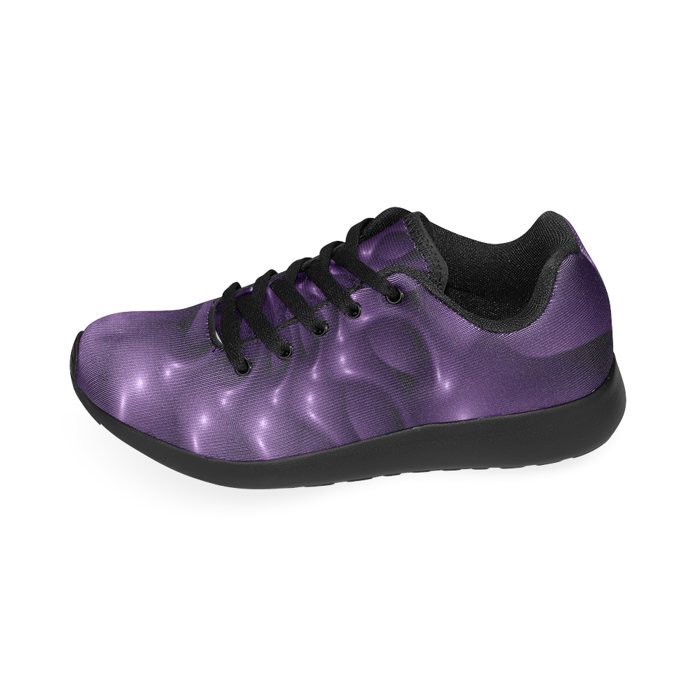 Glossy Purple Spiral Women’s Running Shoes (Model 020)
