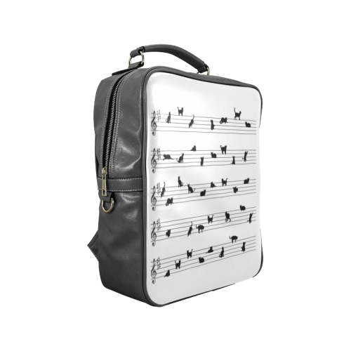 Conceptual Cat Song Musical Notes Square Backpack (Model 1618)