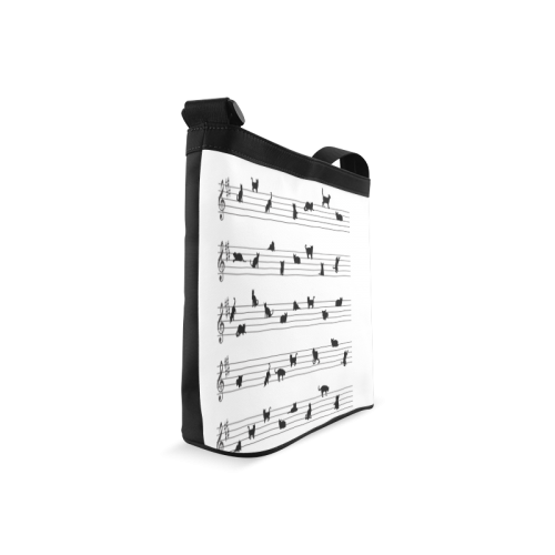 Conceptual Cat Song Musical Notes Crossbody Bags (Model 1613)