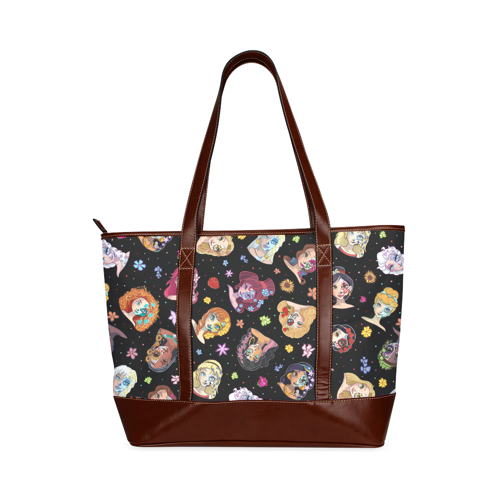 Leading Ladies: Sugar Skull Series Tote Handbag (Model 1642) | ID: D80356