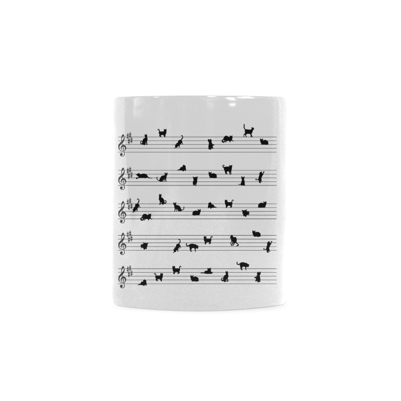Conceptual Cat Song Musical Notation White Mug(11OZ)