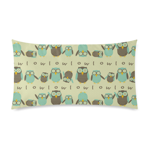 Energetic Owls Custom Rectangle Pillow Case 20"x36" (one side)