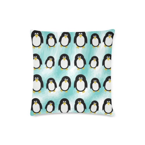 Penguins Custom Zippered Pillow Case 16"x16"(Twin Sides)