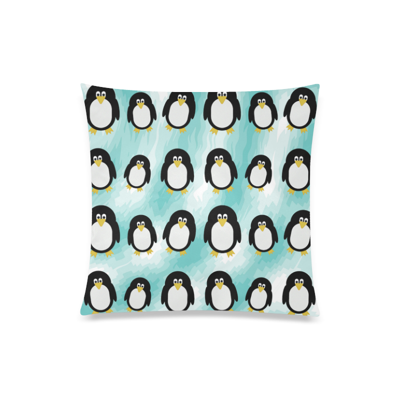 Penguins Custom Zippered Pillow Case 20"x20"(One Side)