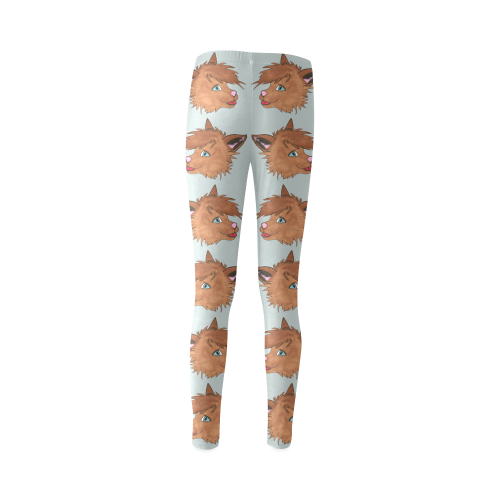 Puppy Motif Pattern by Kizzambi Cassandra Women's Leggings (Model L01)