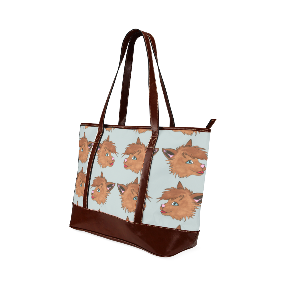 Puppy Motif Pattern by Kizzambi Tote Handbag (Model 1642)