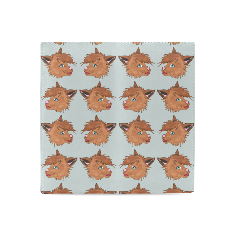 Puppy Motif Pattern by Kizzambi Women's Leather Wallet (Model 1611)