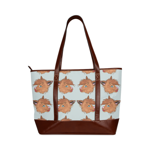 Puppy Motif Pattern by Kizzambi Tote Handbag (Model 1642)