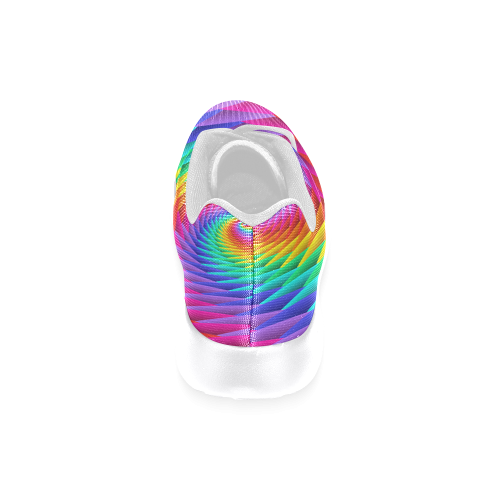 Psychedelic Rainbow Spiral Men’s Running Shoes (Model 020)