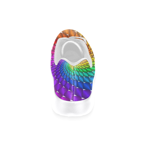 Psychedelic Rainbow Spiral Men’s Running Shoes (Model 020)