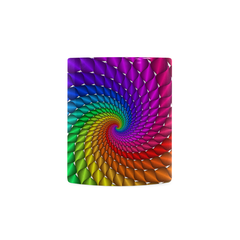 Psychedelic Rainbow Spiral White Mug(11OZ)