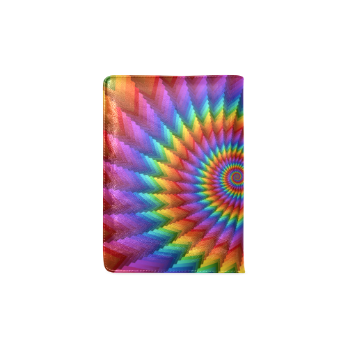 Psychedelic Rainbow Spiral Custom NoteBook A5