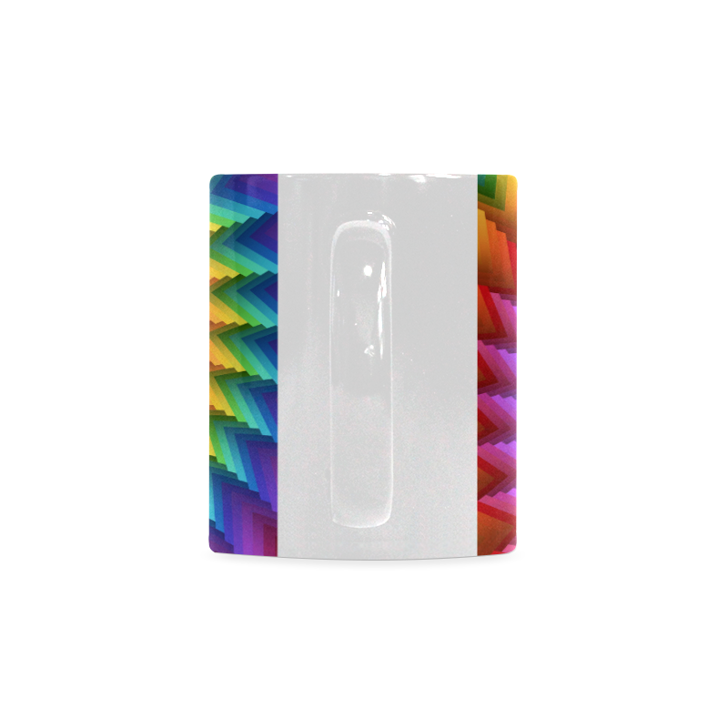 Psychedelic Rainbow Spiral White Mug(11OZ)