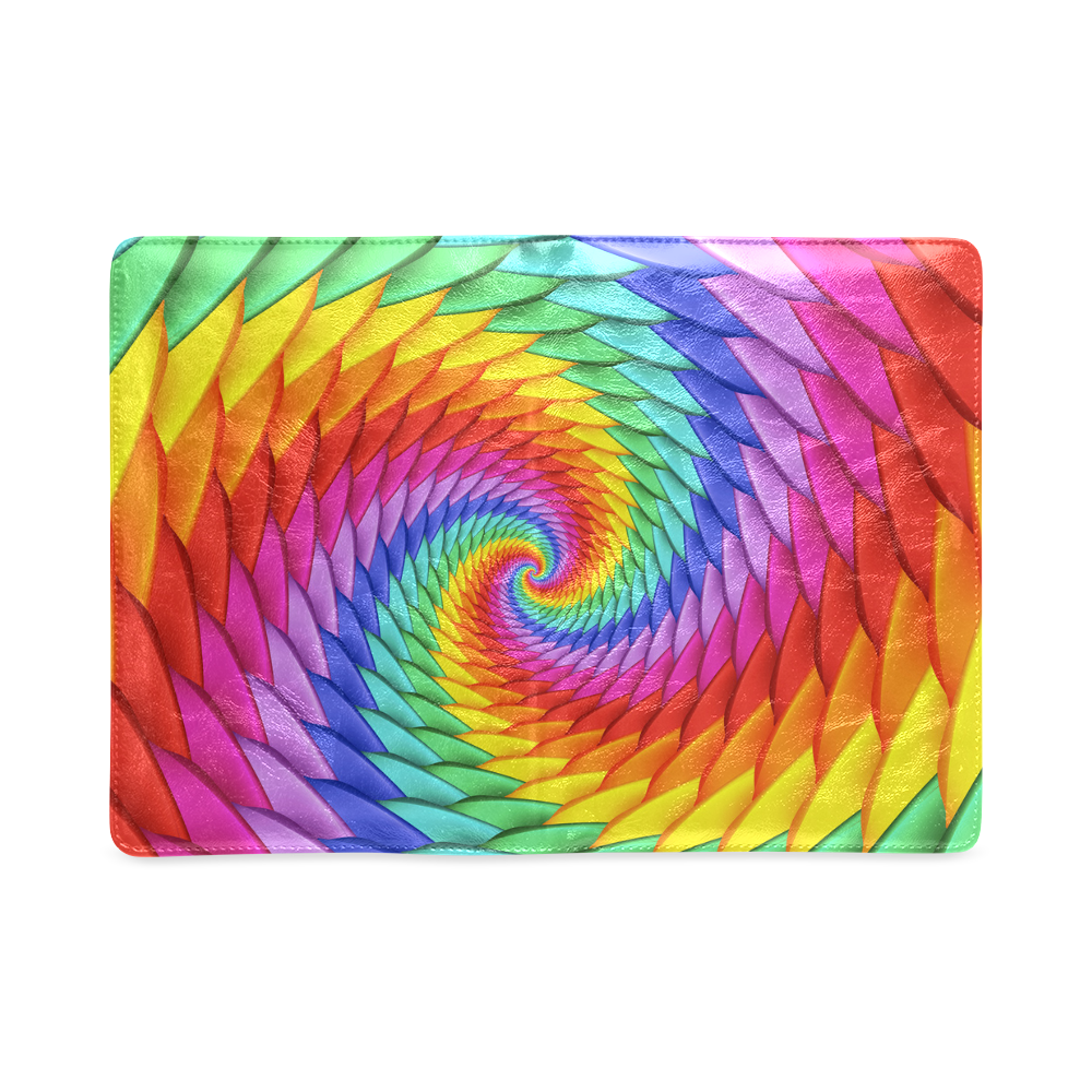 Psychedelic Rainbow Spiral Custom NoteBook A5