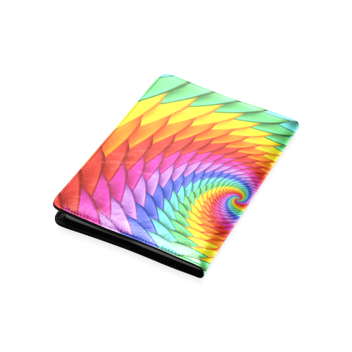 Psychedelic Rainbow Spiral Custom NoteBook A5