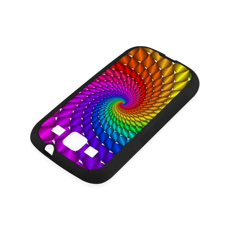 Psychedelic Rainbow Spiral Rubber Case for Samsung Galaxy S3