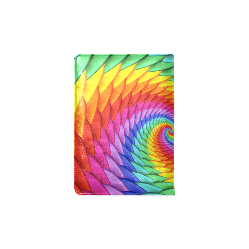 Psychedelic Rainbow Spiral Custom NoteBook A5