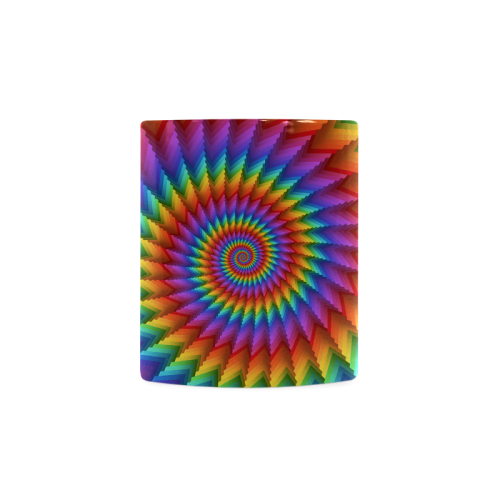 Psychedelic Rainbow Spiral White Mug(11OZ)