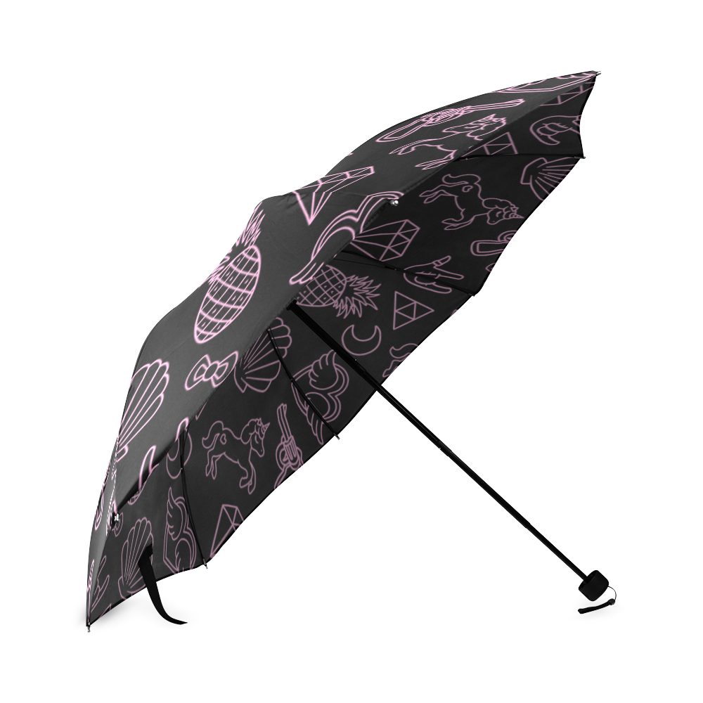 In My Head... Darkness Umbrella Foldable Umbrella (Model U01)