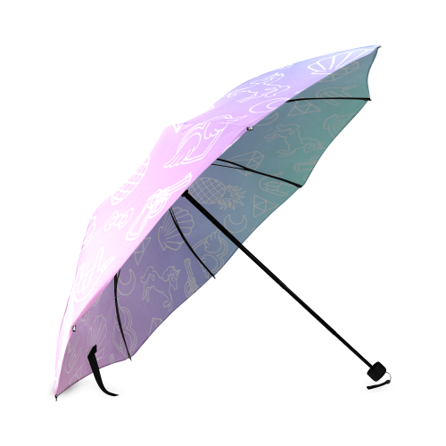 In My Head... Kawaii Umbrella Foldable Umbrella (Model U01)