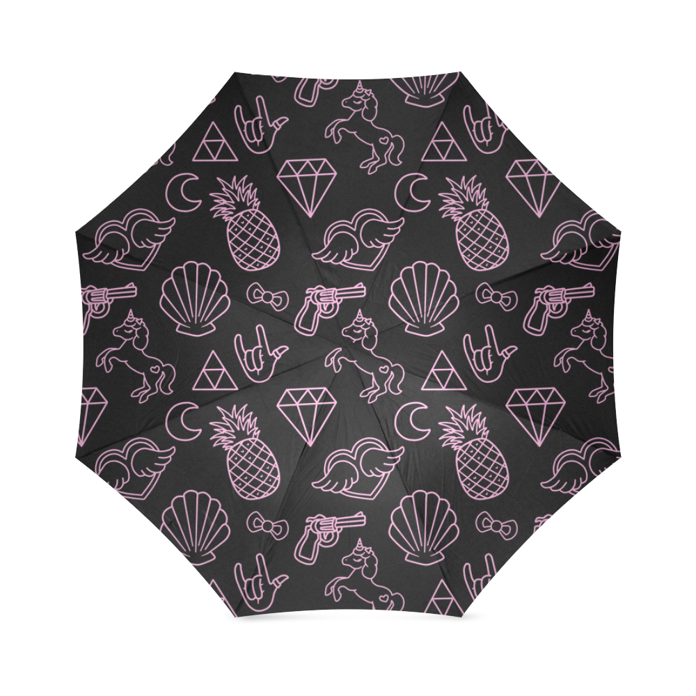In My Head... Darkness Umbrella Foldable Umbrella (Model U01)