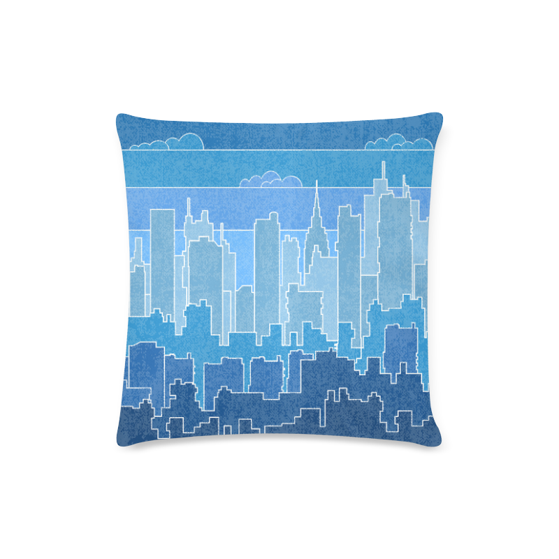 Blue City Custom Zippered Pillow Case 16"x16"(Twin Sides)